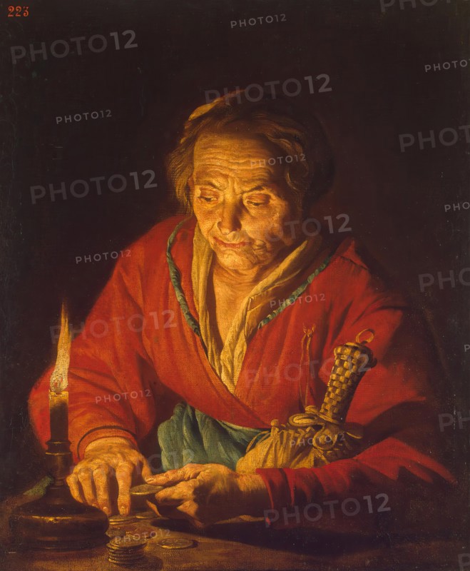 Old Woman with a Candle, 1640. Creator: Matthias Stomer.