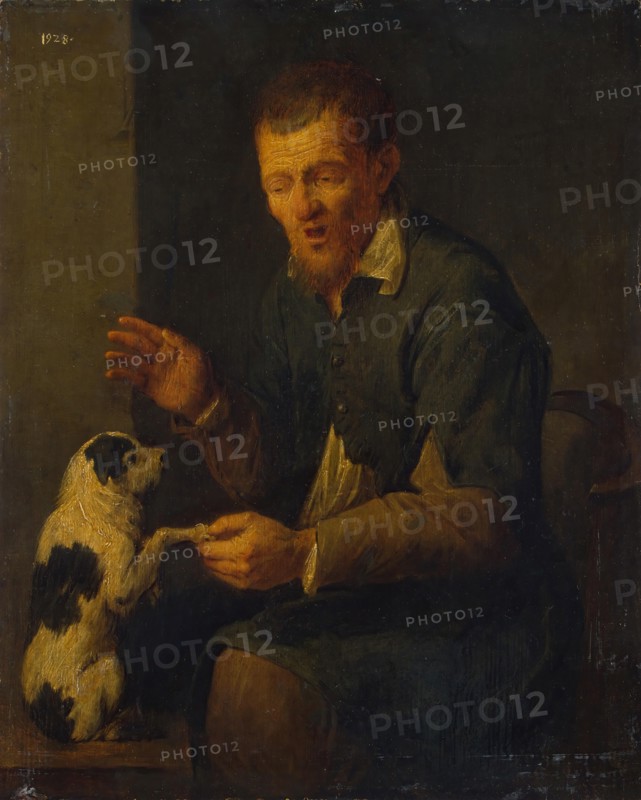Peasant with a Dog, 1640. Creator: David Ryckaert III.