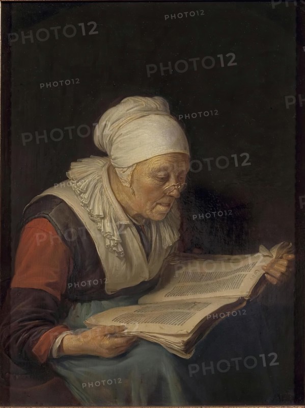 Old Woman Reading a Book, 1665. Creator: Gerrit Dou.