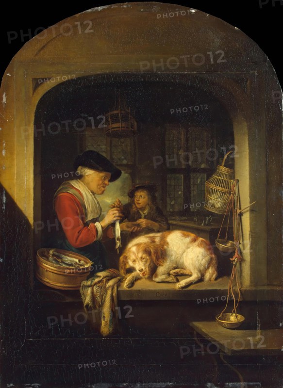 Herring Seller, 1673. Creator: Gerrit Dou.