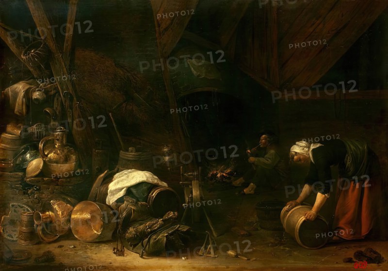Interior of a Peasant Hut, 1634. Creator: Herman Saftleven the Younger.