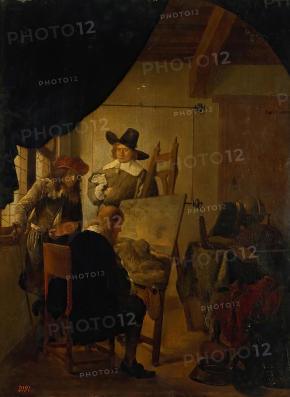 Visit to a Studio, 1659. Creator: Job Adriaensz Berckheyde.