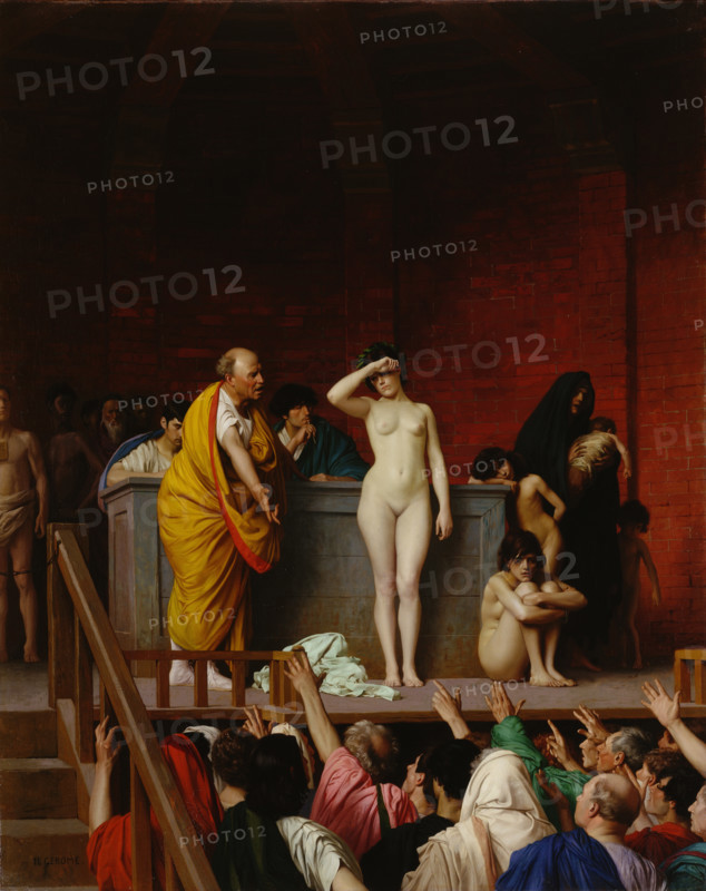 Slave Market in Rome, 1884. Creator: Jean-Leon Gerome.