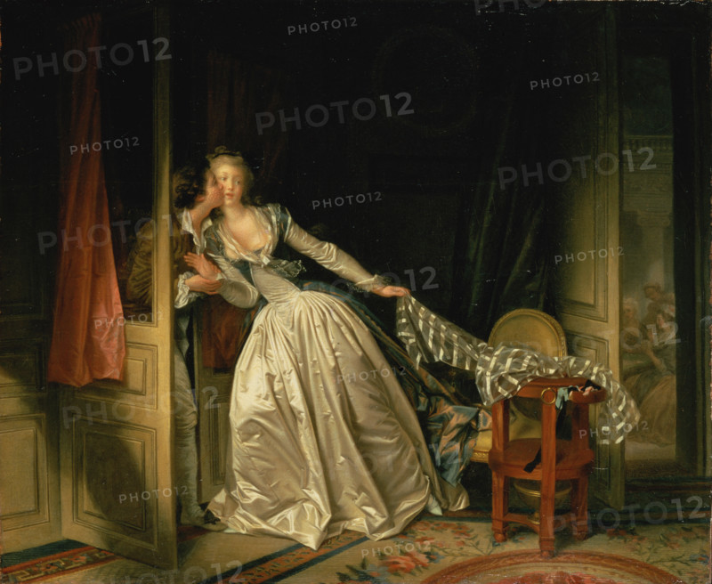The Stolen Kiss, 1790. Creators: Marguerite Gerard, Jean-Honore Fragonard.