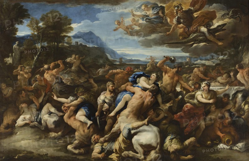 Battle Between the Lapiths and Centaurs, 1684. Creator: Luca Giordano.