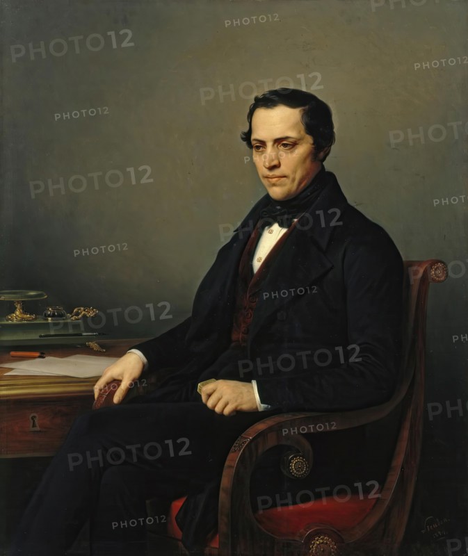 Portrait of D.E. Benardaki, 1844. Creator: Charles Auguste Guillaume Steuben.