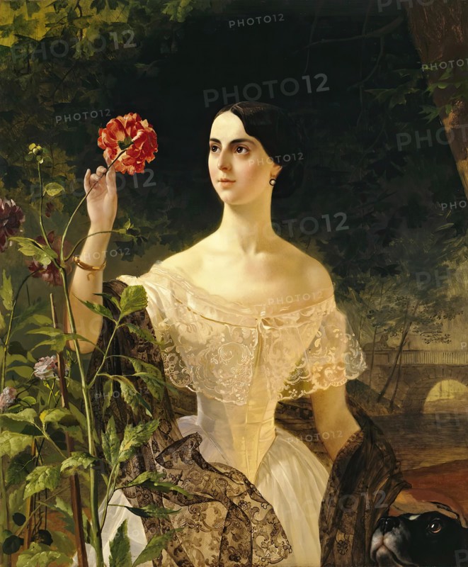 Portrait of Sophia Shuvalova (married name Bobrinskaya), 1849. Creator: Karl Briullov.