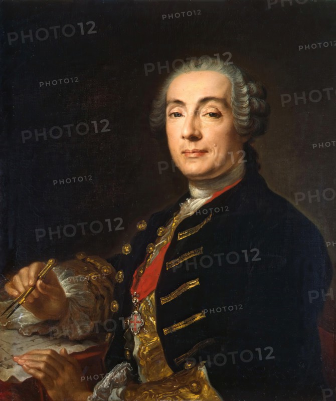 Portrait of the Architect Bartolomeo Francesco Rastrelli (1700-1771), 1760. Creator: Lucas Conrad Pfandzelt.