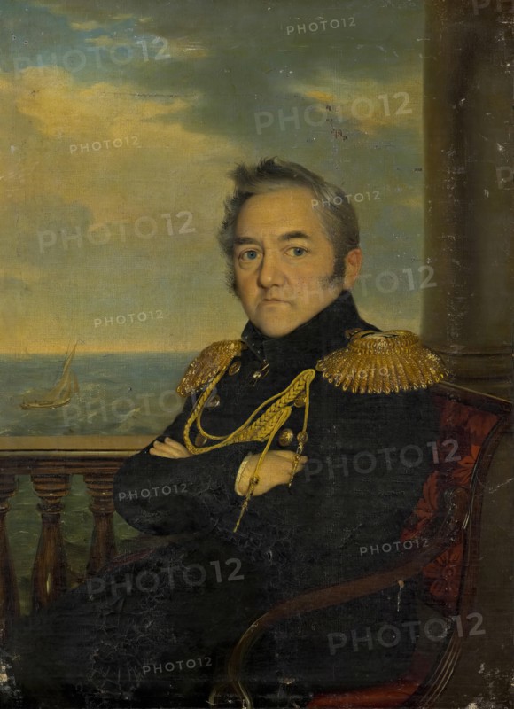 Portrait of Admiral Mikhail Lazarev, 1844. Creator: Robert Schwede.
