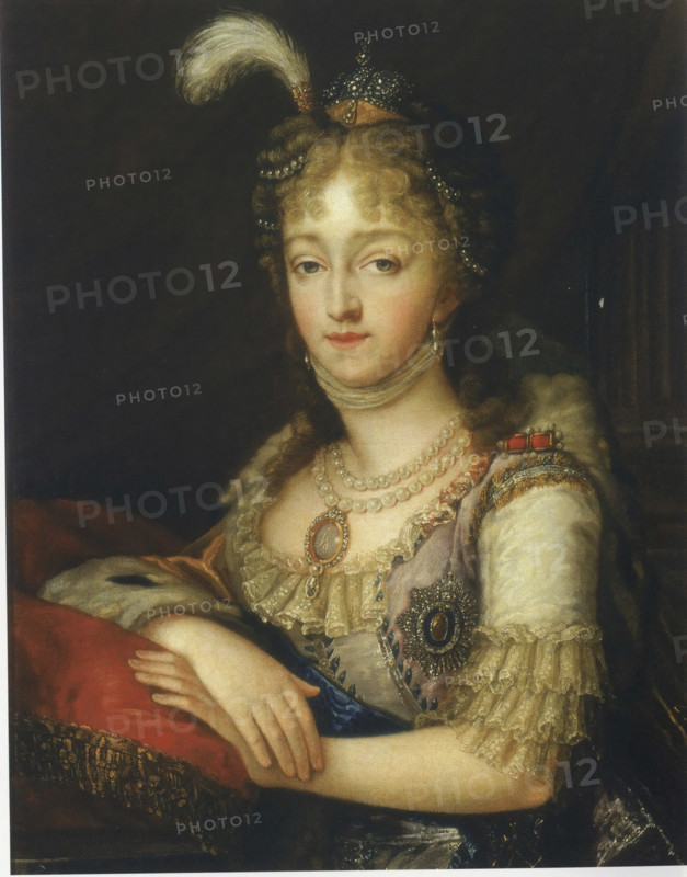 Portrait of Empress Elizabeth Alexeyevna, 1805. Creator: Unknown.