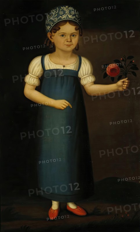 Portrait of Glafira Zimina, a Girl from a Merchant Family, 1825. Creator: Unknown.