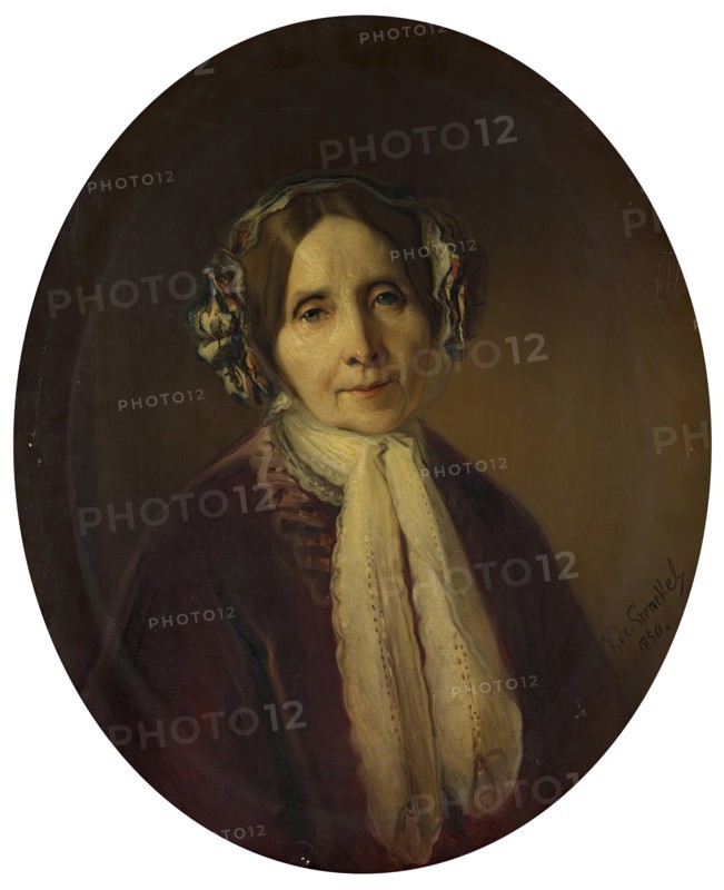 Portrait of an Elderly Woman, 1850. Creator: Vital Jean De Gronckel.