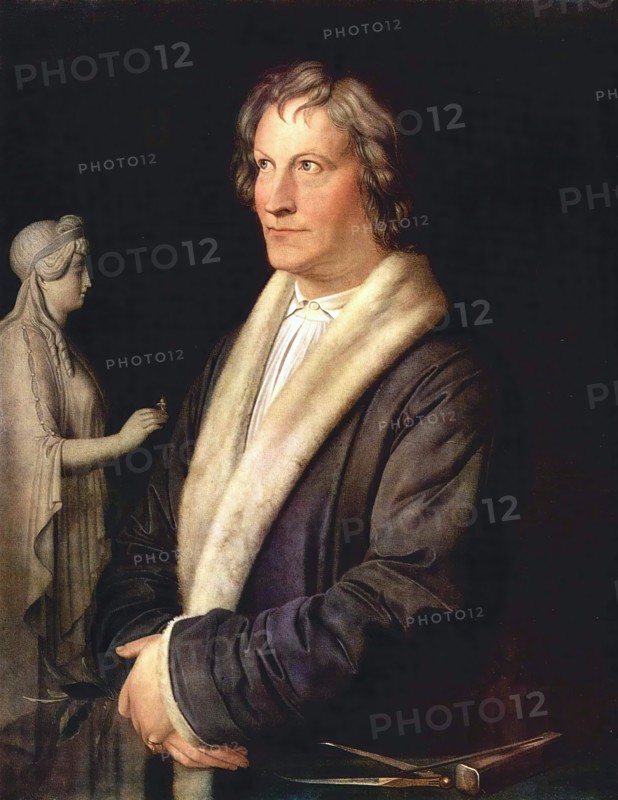 Portrait of Sculptor Thorwaldsen, 1820. Creator: Karl Joseph Begas.