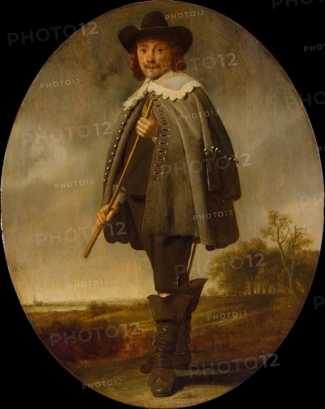 Officer in the Landscape (Portrait of a Man), 1640. Creator: Simon Kick.