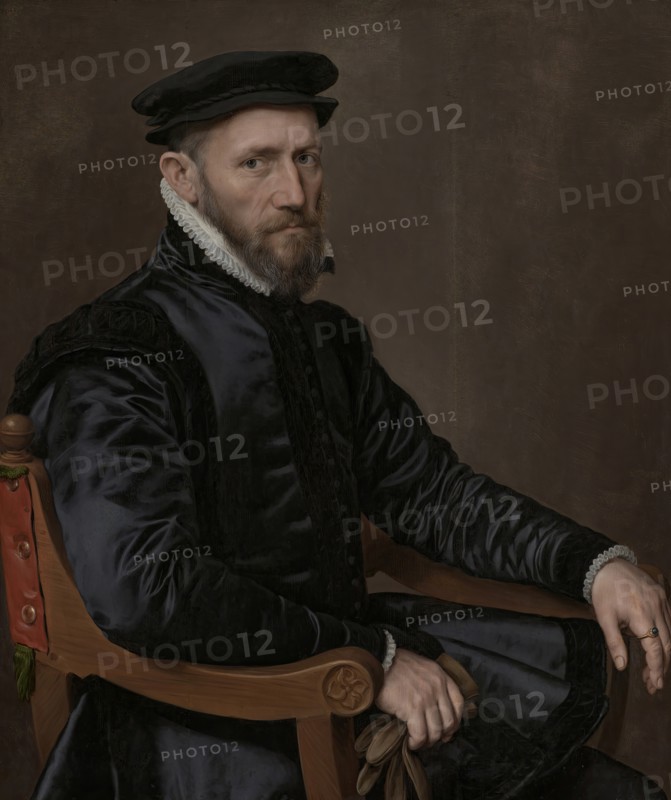 Portrait of Sir Thomas Gresham, pendant to portrait of Anne Fernely, 1563. Creator: Antonis Mor.