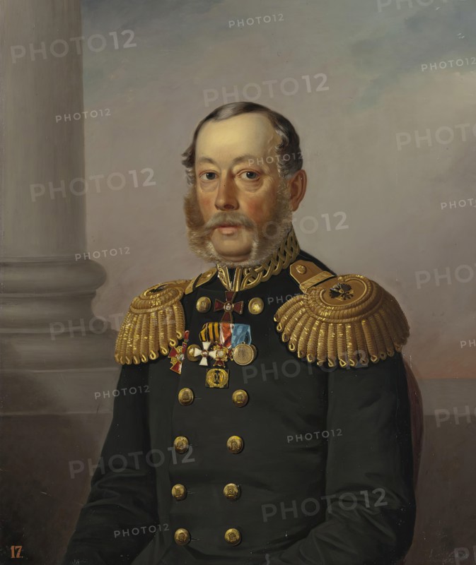 Portrait of S.S. Nakhimov, 1862. Creator: Aleksey Vasilyev.