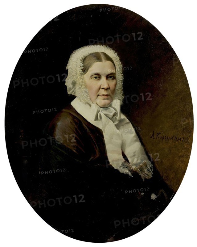 Portrait of Anna Petrovna Bakhmeteva, 1874. Creator: Alexei Ivanovich Korzukhin.