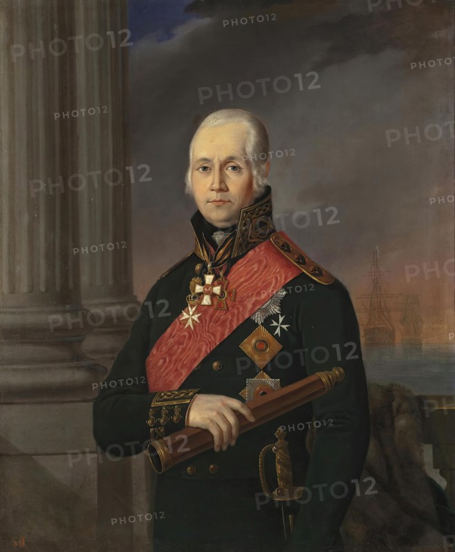 Portrait of Admiral F.F.Ushakov, 1850. Creator: Unknown.