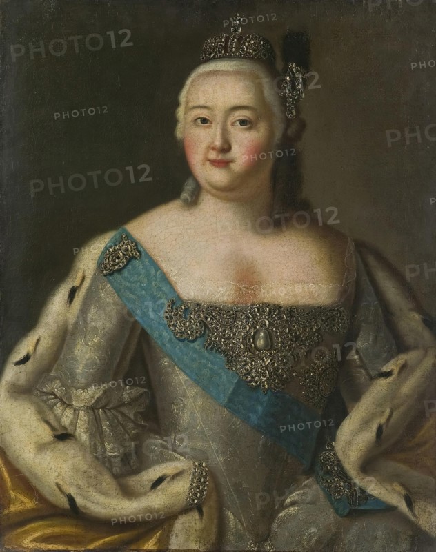 Portrait of Empress Elizabeth Petrovna, 1750. Creator: Unknown.
