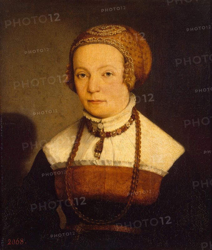 Portrait of a Woman, 1548. Creators: Christoph Amberger, Jan van Scorel.