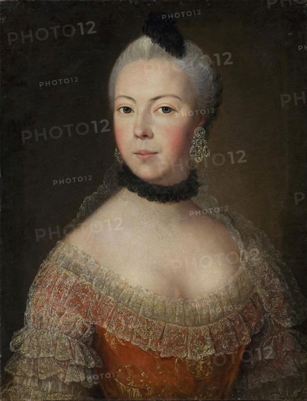 Portrait of Princess Anastasia Dolgorukaya, née Lodyzhenskaya (1736-1828), 1754. Creator: David Luders.