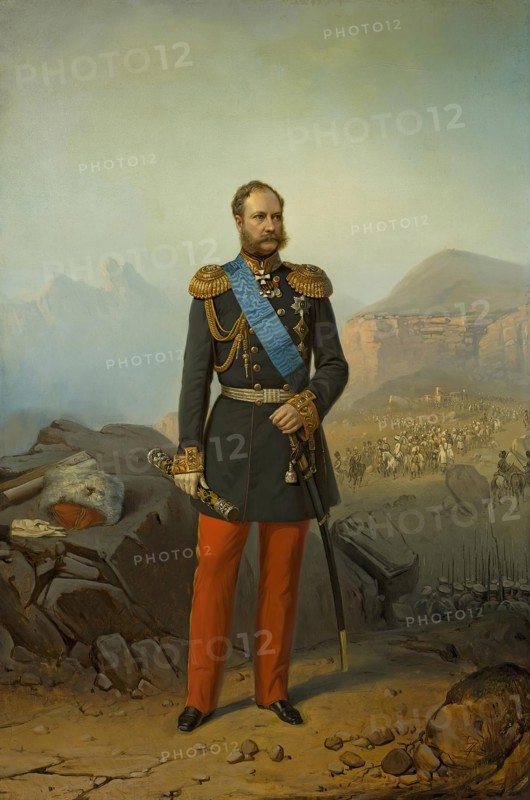 Portrait of Field-Marshal Prince Alexander Baryatinsky, 1869. Creator: Georg von Bothmann.
