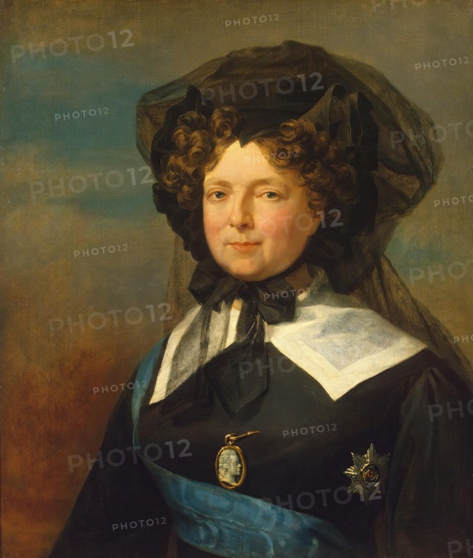Portrait of Empress Maria Feodorovna in Mourning, 1825. Creator: George Dawe.