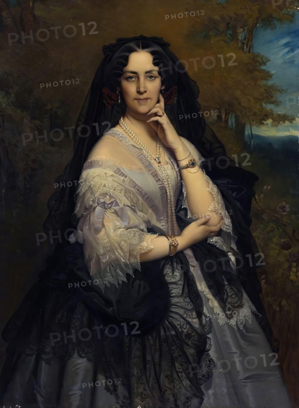 Portrait of Princess Zinaida I. Yusupova, 1864. Creator: Gerasim Kadunov.
