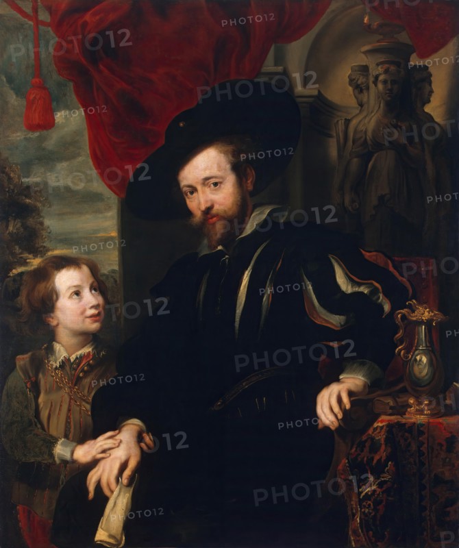 Portrait of Rubens with his Son Albert, 1620. Creator: Circle of Rubens.