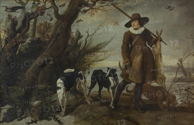 Hunter with Dogs in a Landscape, 1625. Creator: Jan Wildens.