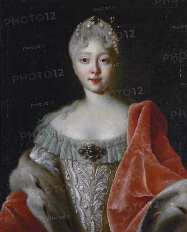 Portrait of Crown Princess Elizabeth Petrovna, 1724. Creator: Louis Caravaque.