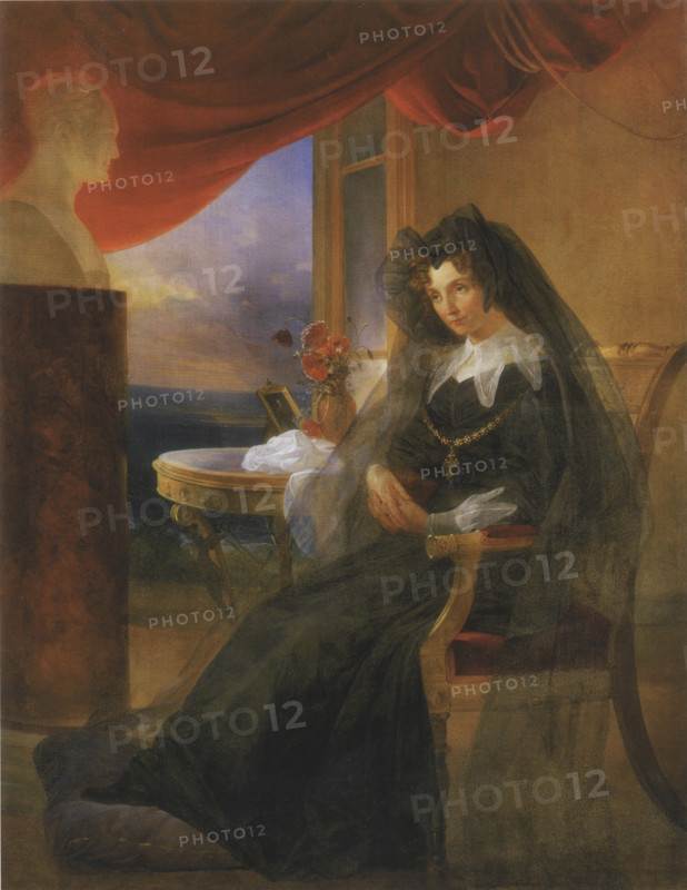 Portrait of Empress Dowager Yelizaveta Alekseevna, 1831. Creator: Pyotr Basin.