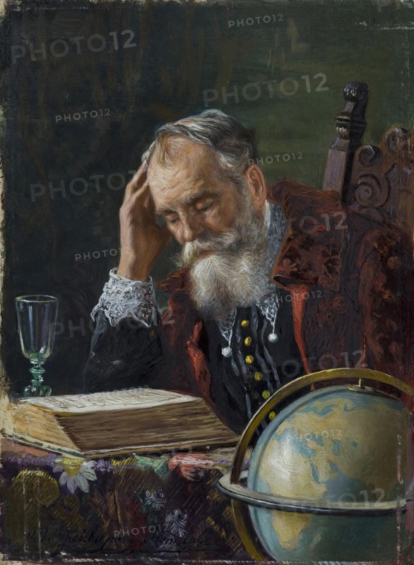 Portrait of Vasco da Gama, 1950. Creator: Oskar Freiwirth-Lutzow.