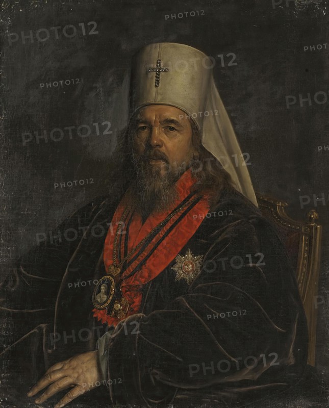 Portrait of Metropolitan Seraphim, whose secular name was Stefan Vasilievich Glagolevsky, 1822. Creator: Alexander Varnek.
