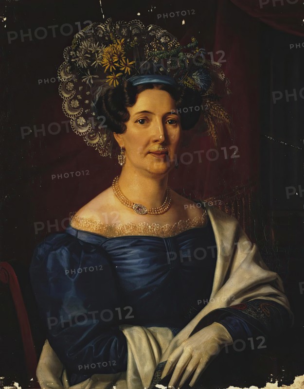 Portrait of Anna Babkina, 1830. Creator: Aleksey Tyranov.