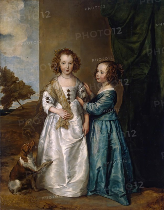 Portrait of Elizabeth Wharton and Philadelphia Wharton, 1640. Creator: Anthony van Dyck.