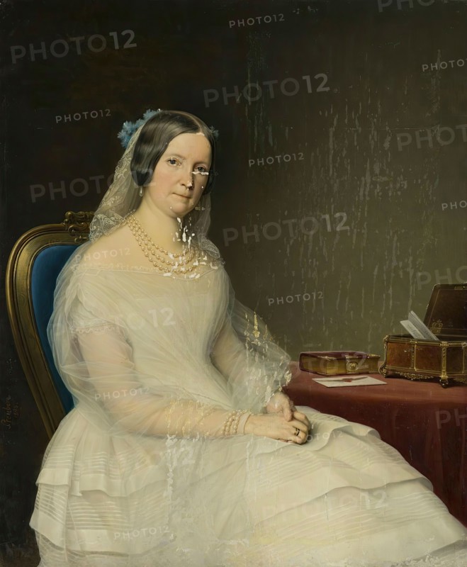 Portrait of Countess Yulia Stroganova, 1848. Creator: Charles Auguste Guillaume Steuben.