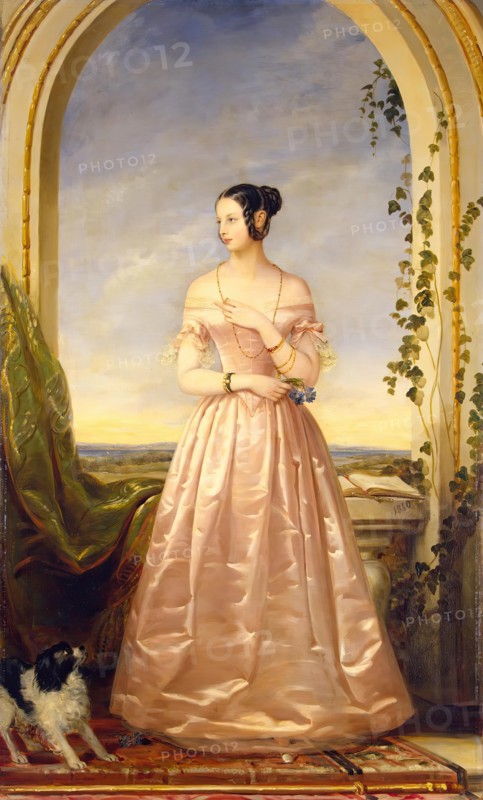 Portrait of Grand Princess Alexandra Nikolayevna, 1840. Creator: Christina Robertson.