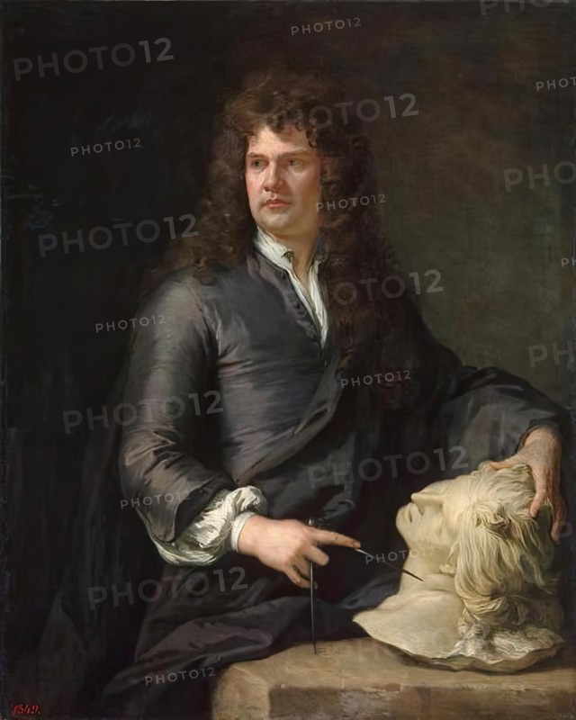 Portrait of Grinling Gibbons, 1685. Creator: Sir Godfrey Kneller.