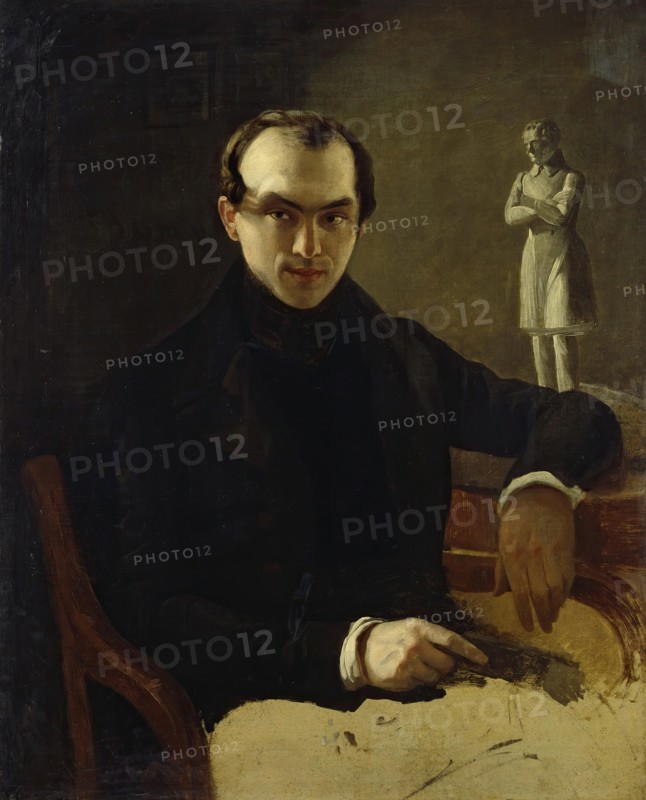 Portrait of Vasily Botkin, 1843. Creator: Kirill Gorbunov.