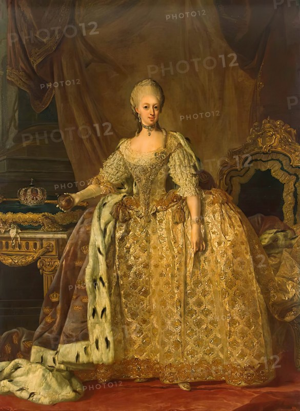 Portrait of Queen Sophie-Magdalene, 1773. Creator: Lorens Pasch the Younger.