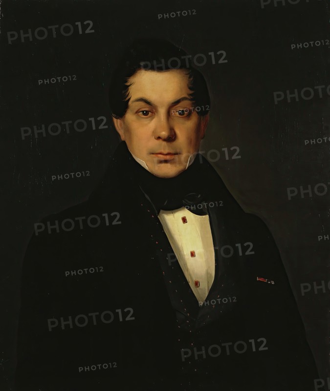 Portrait of the Merchant Ivan Zhadimerovsky, 1840. Creator: Pyotr Zakharov.
