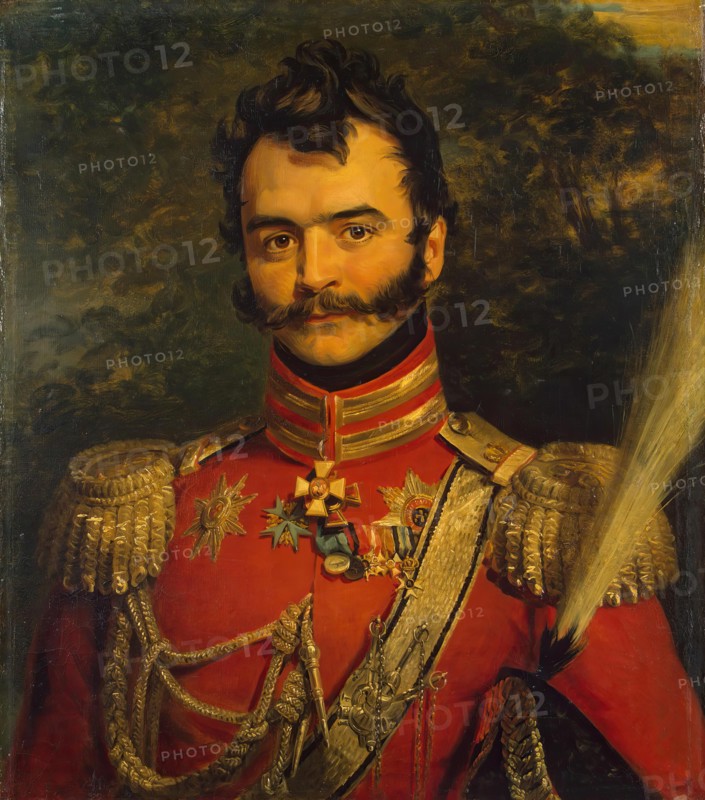 Portrait of Vasily V. Orlov-Denisov (1775-1843), 1822. Creator: Workshop of George Dawe.