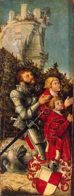 Portrait of a Knight and His Two Sons, 1519. Creator: Lucas Cranach the Elder.