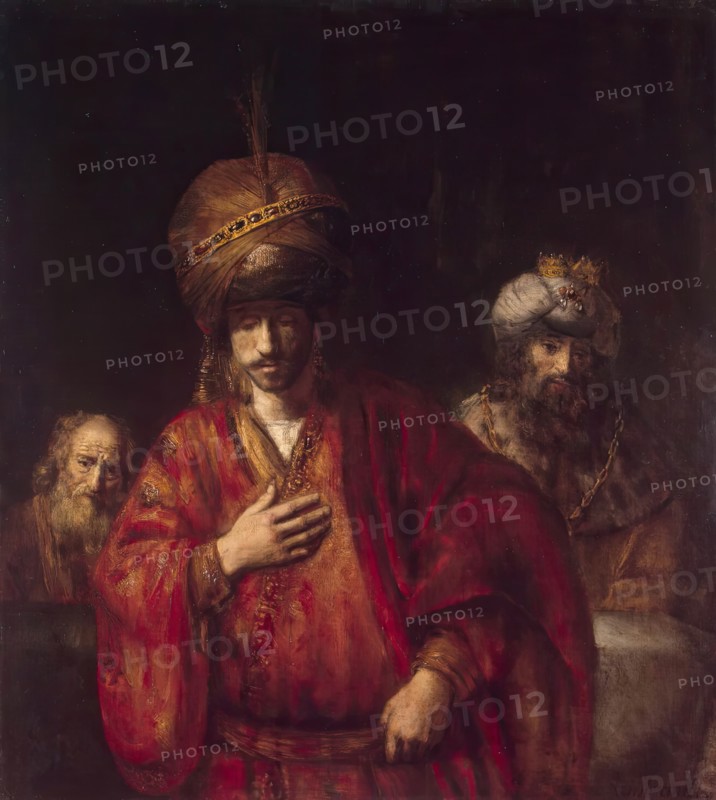 Haman recognizes his fate, 1650. Creator: Rembrandt Harmensz van Rijn.