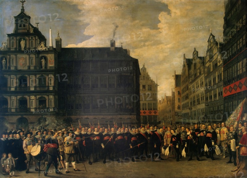 Portrait of the Members of the Guild ''Oude Voetboog'' ("Old Arbalest") in Antwerp, 1643. Creator: David Teniers II.