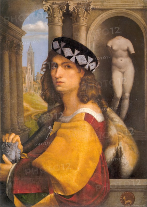 Male portrait (self-portrait), 1512. Creator: Domenico Capriolo.
