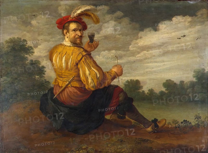 Self-Portrait in a Landscape, 1627. Creator: Joost Cornelisz Droochsloot.