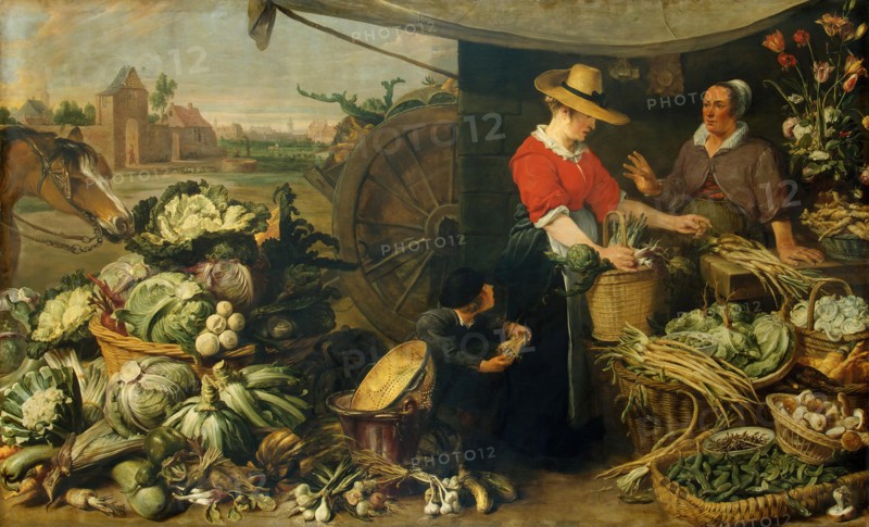Greengrocery Stall, 1619. Creator: Frans Snyders.