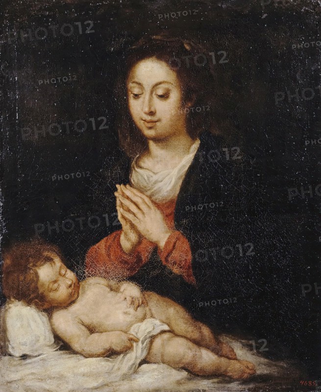 Madonna with the Sleeping Infant Christ, 1668. Creator: Jeronimo de Bobadilla.